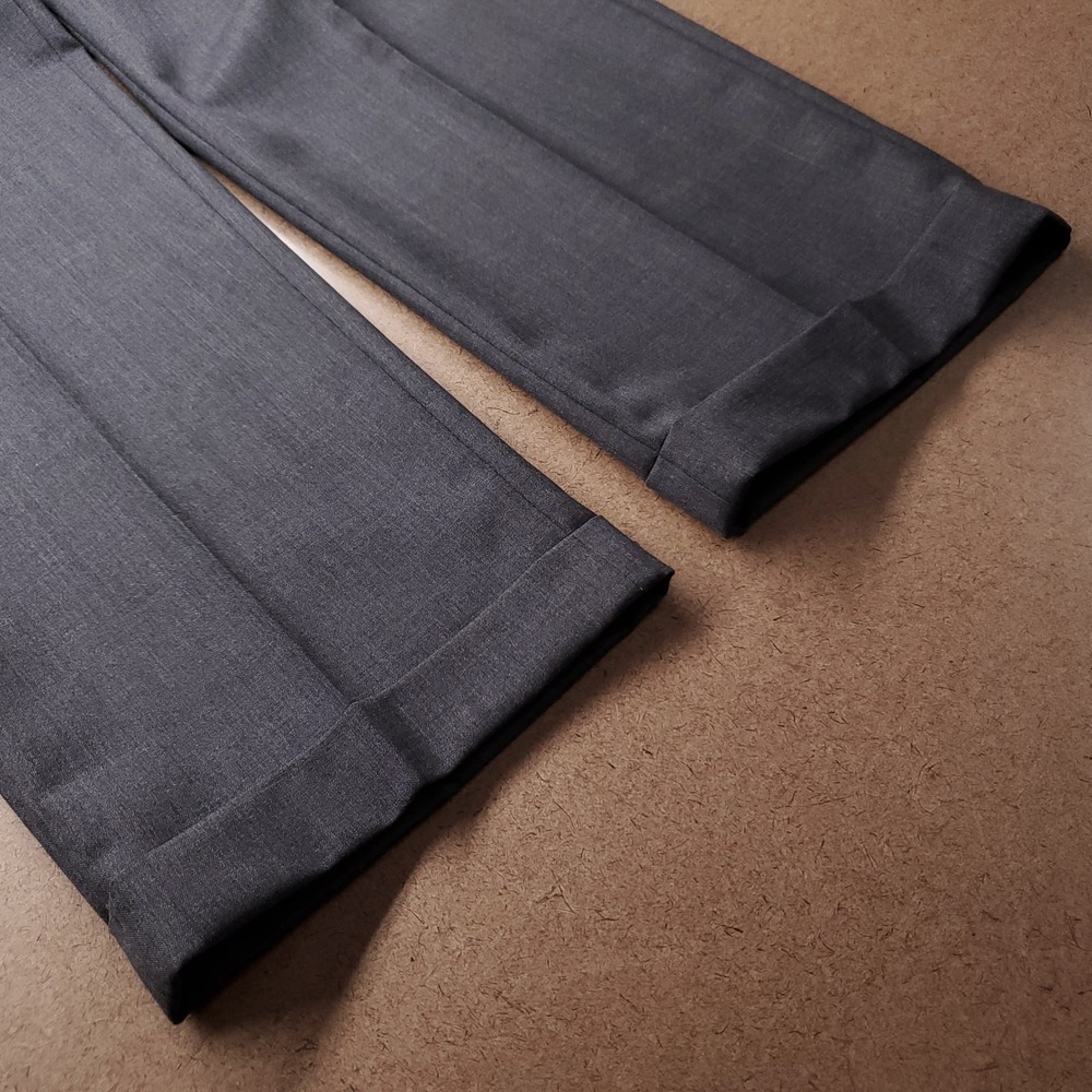 Lauren Ralph Lauren Pleated Wool Pants Men 36x30 Gray Total Comfort Quiet Luxury - Picture 9 of 9